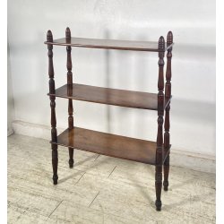 ANTICA ETAGERE LUIGI FILIPPO LEGNO NOCE LIBRERIA CREDENZA 1800 EPOCA ESPOSITORE