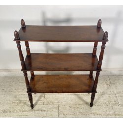 ANTICA ETAGERE LUIGI FILIPPO LEGNO NOCE LIBRERIA CREDENZA 1800 EPOCA ESPOSITORE