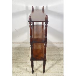 ANTICA ETAGERE LUIGI FILIPPO LEGNO NOCE LIBRERIA CREDENZA 1800 EPOCA ESPOSITORE