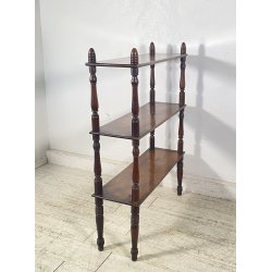 ANTICA ETAGERE LUIGI FILIPPO LEGNO NOCE LIBRERIA CREDENZA 1800 EPOCA ESPOSITORE