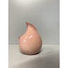 PICCOLO VASO SCULTOREO CERAMICA SMALTATA ROSA CREMA Eugenio Pattarino  11,5cm/h