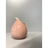 PICCOLO VASO SCULTOREO CERAMICA SMALTATA ROSA CREMA Eugenio Pattarino  11,5cm/h