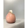 PICCOLO VASO SCULTOREO CERAMICA SMALTATA ROSA CREMA Eugenio Pattarino  11,5cm/h