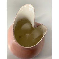PICCOLO VASO SCULTOREO CERAMICA SMALTATA ROSA CREMA Eugenio Pattarino  11,5cm/h
