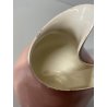 PICCOLO VASO SCULTOREO CERAMICA SMALTATA ROSA CREMA Eugenio Pattarino  11,5cm/h