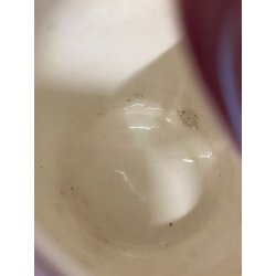 PICCOLO VASO SCULTOREO CERAMICA SMALTATA ROSA CREMA Eugenio Pattarino  11,5cm/h