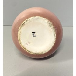 PICCOLO VASO SCULTOREO CERAMICA SMALTATA ROSA CREMA Eugenio Pattarino  11,5cm/h