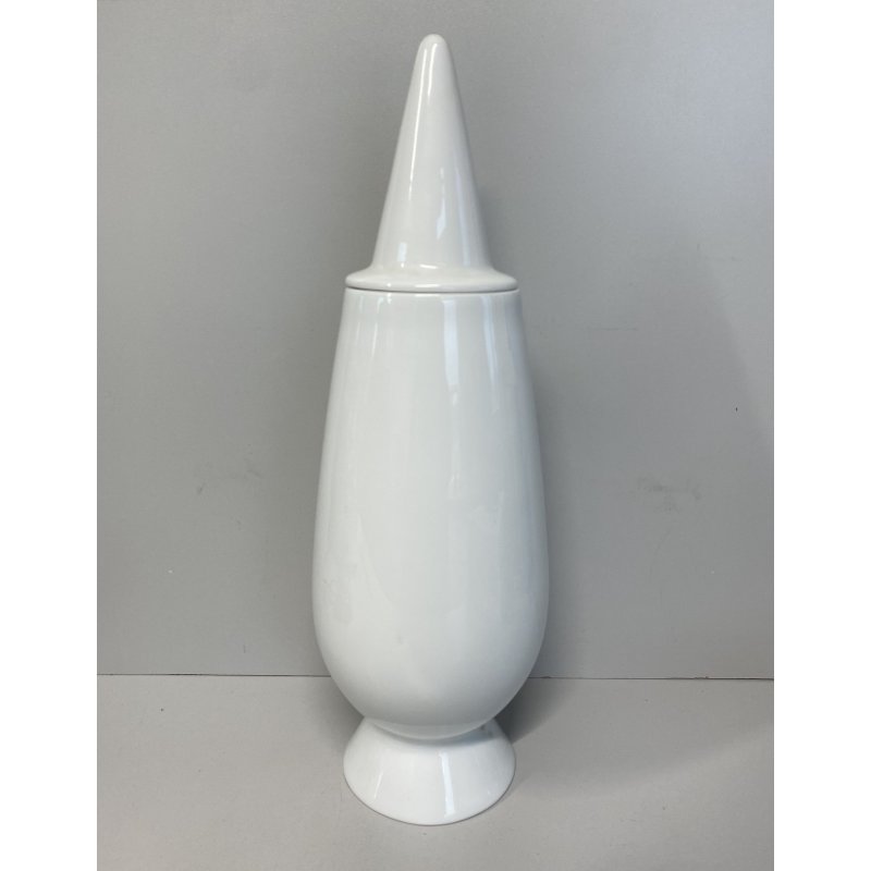 VASO CERAMICA  ALESSI DESIGN Alessandro Mendini TENDENTSE 100% MAKE UP BIANCO