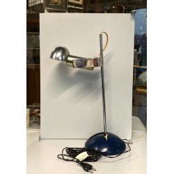 LAMPADA TAVOLO "T395" DESIGN MODERNISTA R. Sonneman ACCIAIO METALLO LACCATO BLU