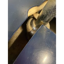 LAMPADA TAVOLO "T395" DESIGN MODERNISTA R. Sonneman ACCIAIO METALLO LACCATO BLU