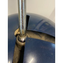 LAMPADA TAVOLO "T395" DESIGN MODERNISTA R. Sonneman ACCIAIO METALLO LACCATO BLU