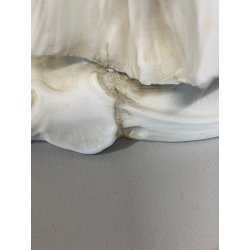 FIGURA CERAMICA Biscuit GIOVANE DONNA CARRIOLA FIRMAT H. Rock 26cm/h EPOCA '900