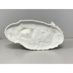 FIGURA CERAMICA Biscuit GIOVANE DONNA CARRIOLA FIRMAT H. Rock 26cm/h EPOCA '900