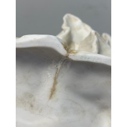 FIGURA CERAMICA Biscuit GIOVANE DONNA CARRIOLA FIRMAT H. Rock 26cm/h EPOCA '900