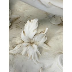 FIGURA CERAMICA Biscuit GIOVANE DONNA CARRIOLA FIRMAT H. Rock 26cm/h EPOCA '900