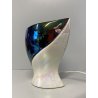 LAMPADA TAVOLO ABATJOURS CERAMICA DESIGN C. Lusso SMALTO CANGIANTE PERLATO '60