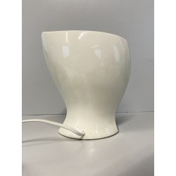 LAMPADA TAVOLO ABATJOURS CERAMICA DESIGN C. Lusso SMALTO CANGIANTE PERLATO '60