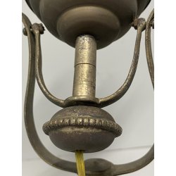 APPLIQUE LAMPADA PARETE LIBERTY FLOREALE BRONZO PARALUME  VETRO SATINATO '30