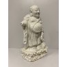 ANTICA STATUA PORCELLANA  Budai BUDDHA SORRIDENTE BUDDA CHE RIDE 29 cm/h '900