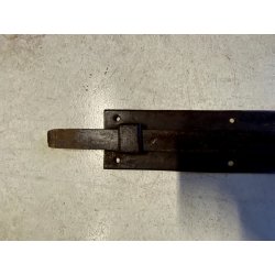 ANTICO CATENACCIO CHIAVISTELLO FERRO BATTUTO FORGIATO PORTONE 71,5 cm XVIII sec