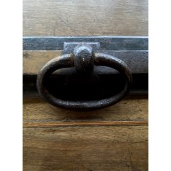 ANTICO CATENACCIO CHIAVISTELLO FERRO BATTUTO FORGIATO PORTONE 71,5 cm XVIII sec