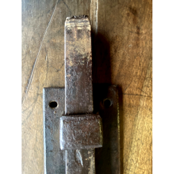 ANTICO CATENACCIO CHIAVISTELLO FERRO BATTUTO FORGIATO PORTONE 71,5 cm XVIII sec