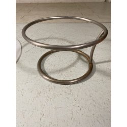 GRANDE PIATTO VETRO MURANO MURRINA LATTIMIO SPIRALE ROSA GRIGIO ø 64 x 21,5 cm/h