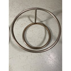 GRANDE PIATTO VETRO MURANO MURRINA LATTIMIO SPIRALE ROSA GRIGIO ø 64 x 21,5 cm/h