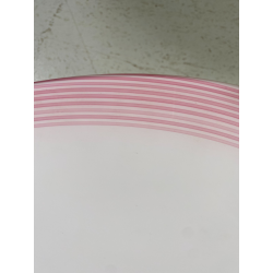 GRANDE PIATTO VETRO MURANO MURRINA LATTIMIO SPIRALE ROSA GRIGIO ø 64 x 21,5 cm/h