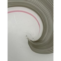 GRANDE PIATTO VETRO MURANO MURRINA LATTIMIO SPIRALE ROSA GRIGIO ø 64 x 21,5 cm/h