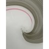 GRANDE PIATTO VETRO MURANO MURRINA LATTIMIO SPIRALE ROSA GRIGIO ø 64 x 21,5 cm/h