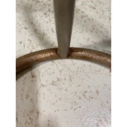 GRANDE PIATTO VETRO MURANO MURRINA LATTIMIO SPIRALE ROSA GRIGIO ø 64 x 21,5 cm/h