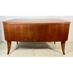 SCRIVANIA DA CENTRO DESIGN SCRITTOIO ANNI 60 VINTAGE LEGNO 7 CASSETTI OLD