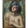 ANTICO QUADRO DIPINTO Arnaldo Carpanetti EPOCA 900 olio tela RITRATTO NUDO DONNA