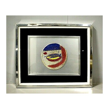 QUADRO BASSORILIEVO ARGENTO PUNZONATO 16/200 Giuseppe Migneco PESCATA DI SARDE 