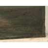 ANTICO QUADRO olio tela FIRMA Monogramma 1900 MARINA NOTTURNO PESCATORI BARCA