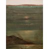 ANTICO QUADRO olio tela FIRMA Monogramma 1900 MARINA NOTTURNO PESCATORI BARCA