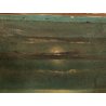 ANTICO QUADRO olio tela FIRMA Monogramma 1900 MARINA NOTTURNO PESCATORI BARCA