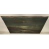 ANTICO QUADRO olio tela FIRMA Monogramma 1900 MARINA NOTTURNO PESCATORI BARCA