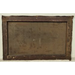 ANTICO QUADRO olio tela FIRMA Monogramma 1900 MARINA NOTTURNO PESCATORI BARCA