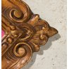 PICCOLA SPECCHIERA CORNICE LEGNO SCOLPITA FOGLIE VOLUTE DORATA STILE BAROCCO 900
