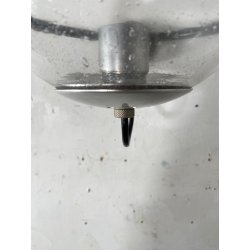 LAMPADA PARETE  237 DESIGN Gino Sarfatti ARTELUCE METALLO NERO VETRO BULLICANTE