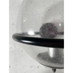 LAMPADA PARETE  237 DESIGN Gino Sarfatti ARTELUCE METALLO NERO VETRO BULLICANTE