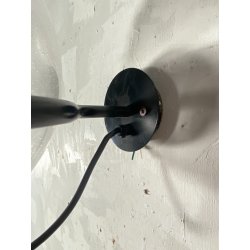 LAMPADA PARETE  237 DESIGN Gino Sarfatti ARTELUCE METALLO NERO VETRO BULLICANTE