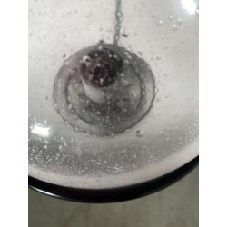 LAMPADA PARETE  237 DESIGN Gino Sarfatti ARTELUCE METALLO NERO VETRO BULLICANTE