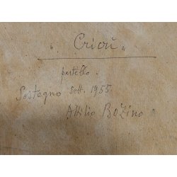 ANTICO QUADRO DIPINTO Attilio Bozino PASTELLO RITRATTO FEMMINILE CriCri 1955