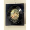 ANTICA MINIATURA ritratto AMANTI dipinto CORNICE LEGNO EBANIZZATO firmato