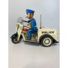 GIOCO LATTA VINTAGE TIN TN TOYS NOMURA Police Patrol Auto Tricycle JAPAN '50/60