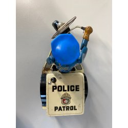 GIOCO LATTA VINTAGE TIN TN TOYS NOMURA Police Patrol Auto Tricycle JAPAN '50/60