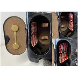 GIOCO LATTA VINTAGE TIN TN TOYS NOMURA Police Patrol Auto Tricycle JAPAN '50/60